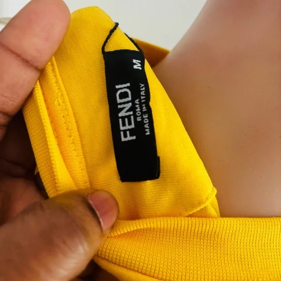 Fendi Roma Bold Yellow Tee - Picture 3 of 4